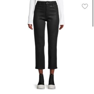 HUDSON Noa Mid-Rise Cropped Straight Coated Jeans in solara